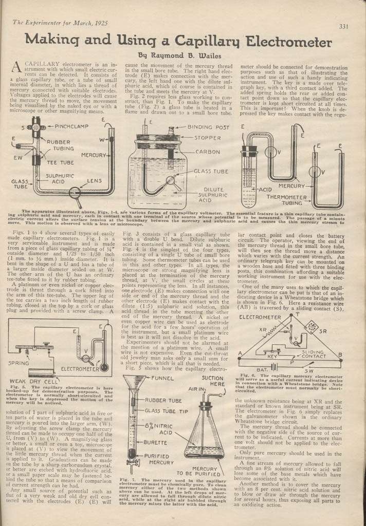 Capillary Electrometer