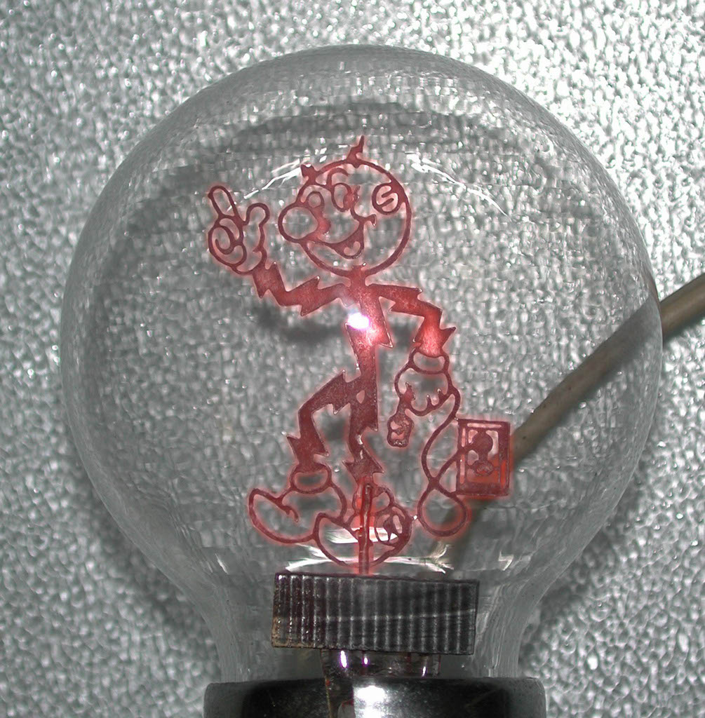 Reddy Kilowatt Neon W Flash