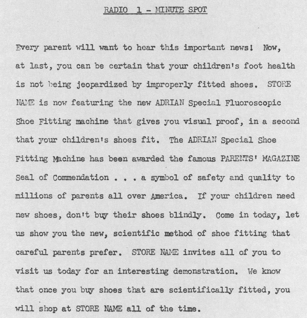 Shoe X Ray Ad 
