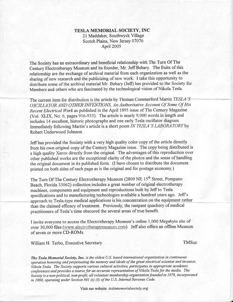 TeslaMemorialElectrotherapy